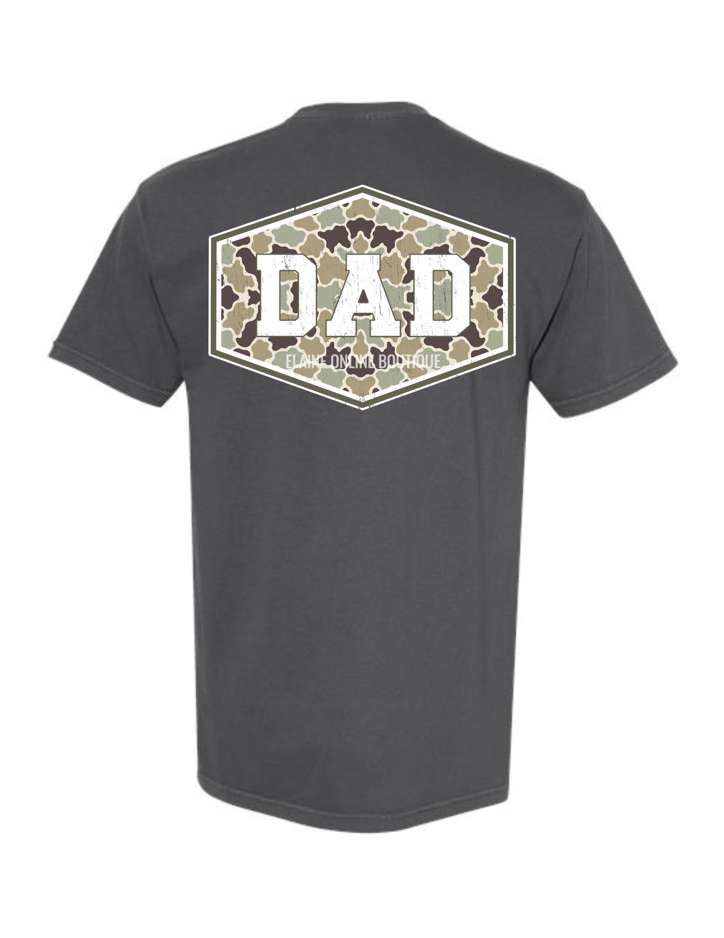 Father's Day Camo Comfort Color Short Sleeve (Pocket Design & Back Design)