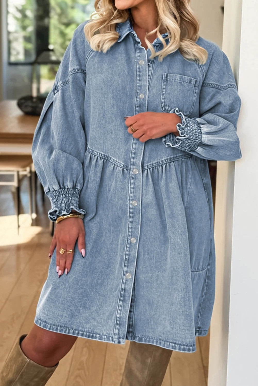 PRE-ORDER Twirl Me in Denim Dress