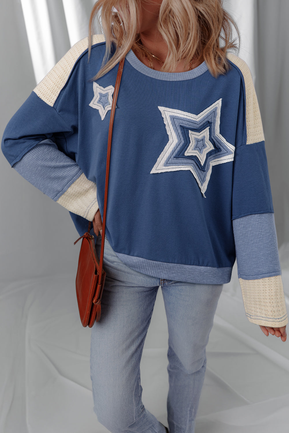 PRE-ORDER Dark Blue Star Long Sleeve Top