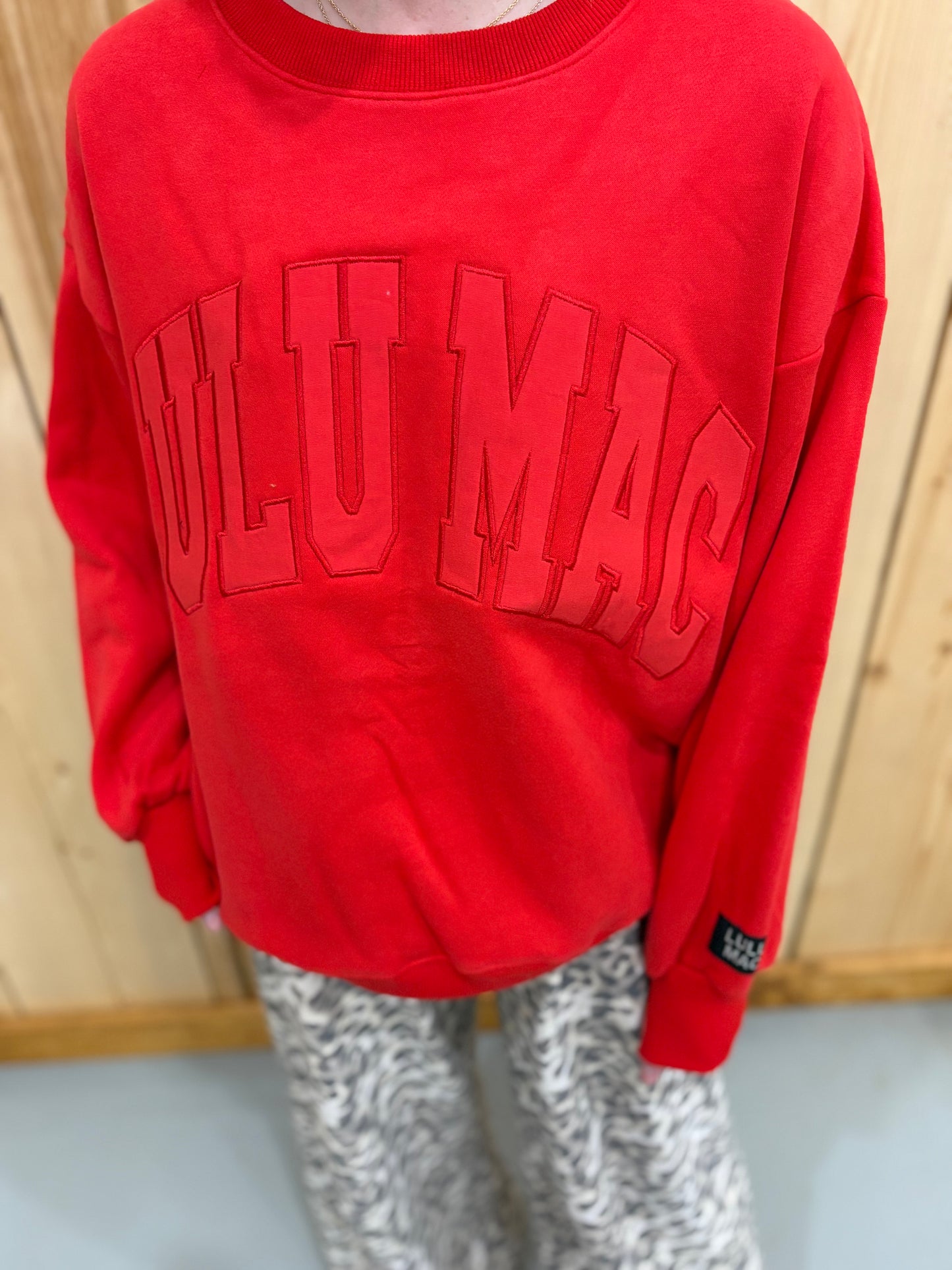 LULU MAC Mono Red Sweatshirt