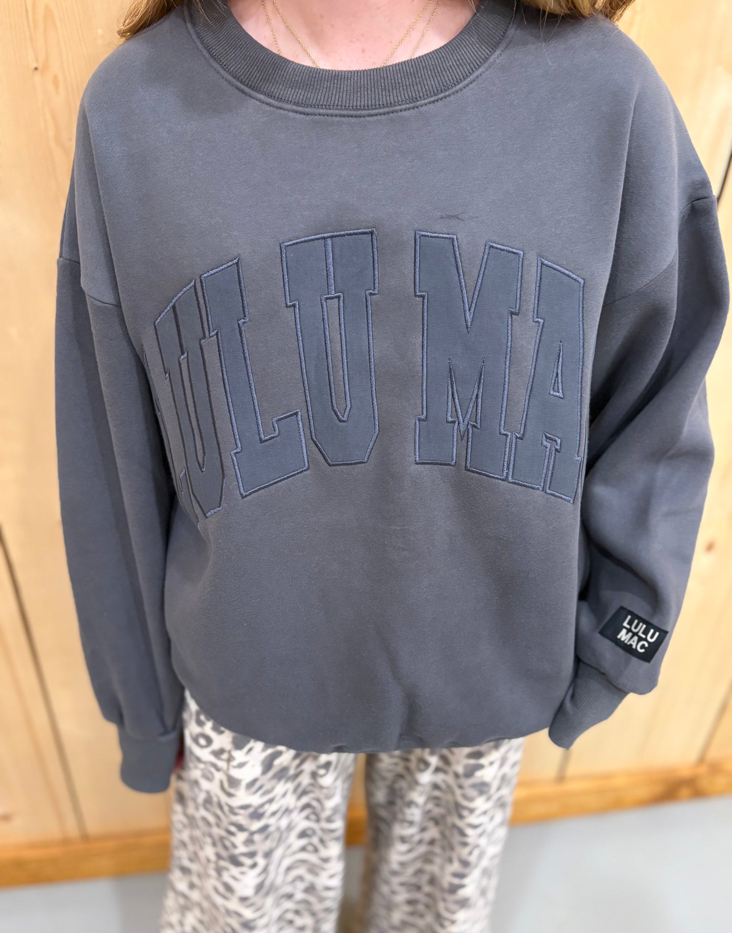 LULU MAC Mono Dark Grey Sweatshirt
