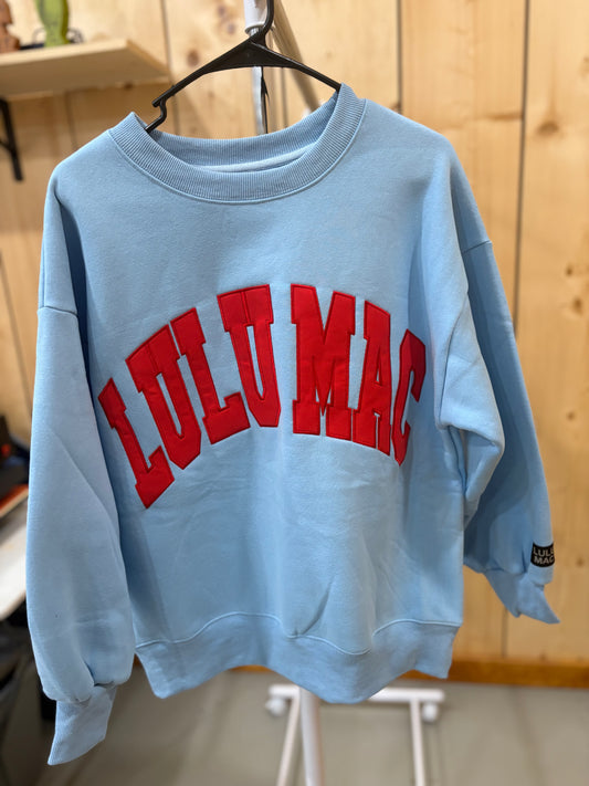 LULU MAC Light Blue/Red Sweatshirt