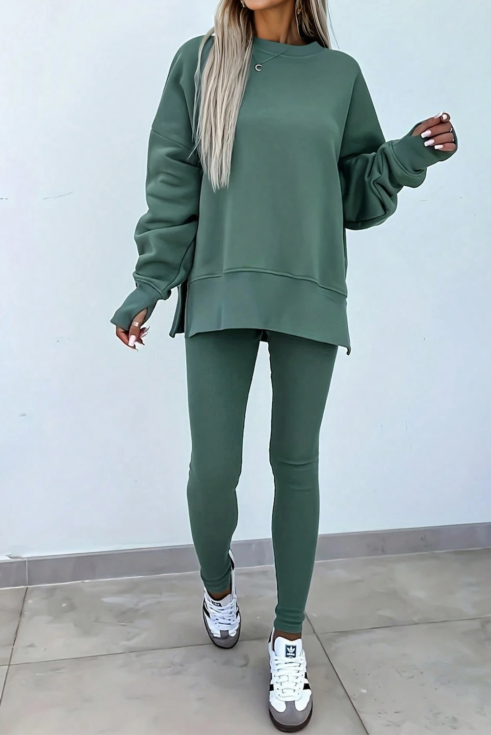 PRE-ORDER Green Bay Sweatshirt Ribbed Leggings 2pcs Set