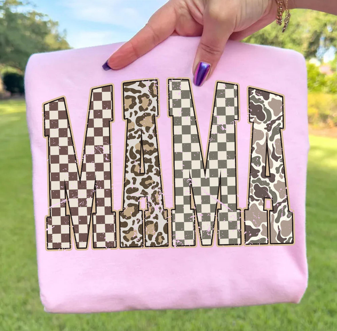 Multi Pattern MAMA Comfort Color Short Sleeve