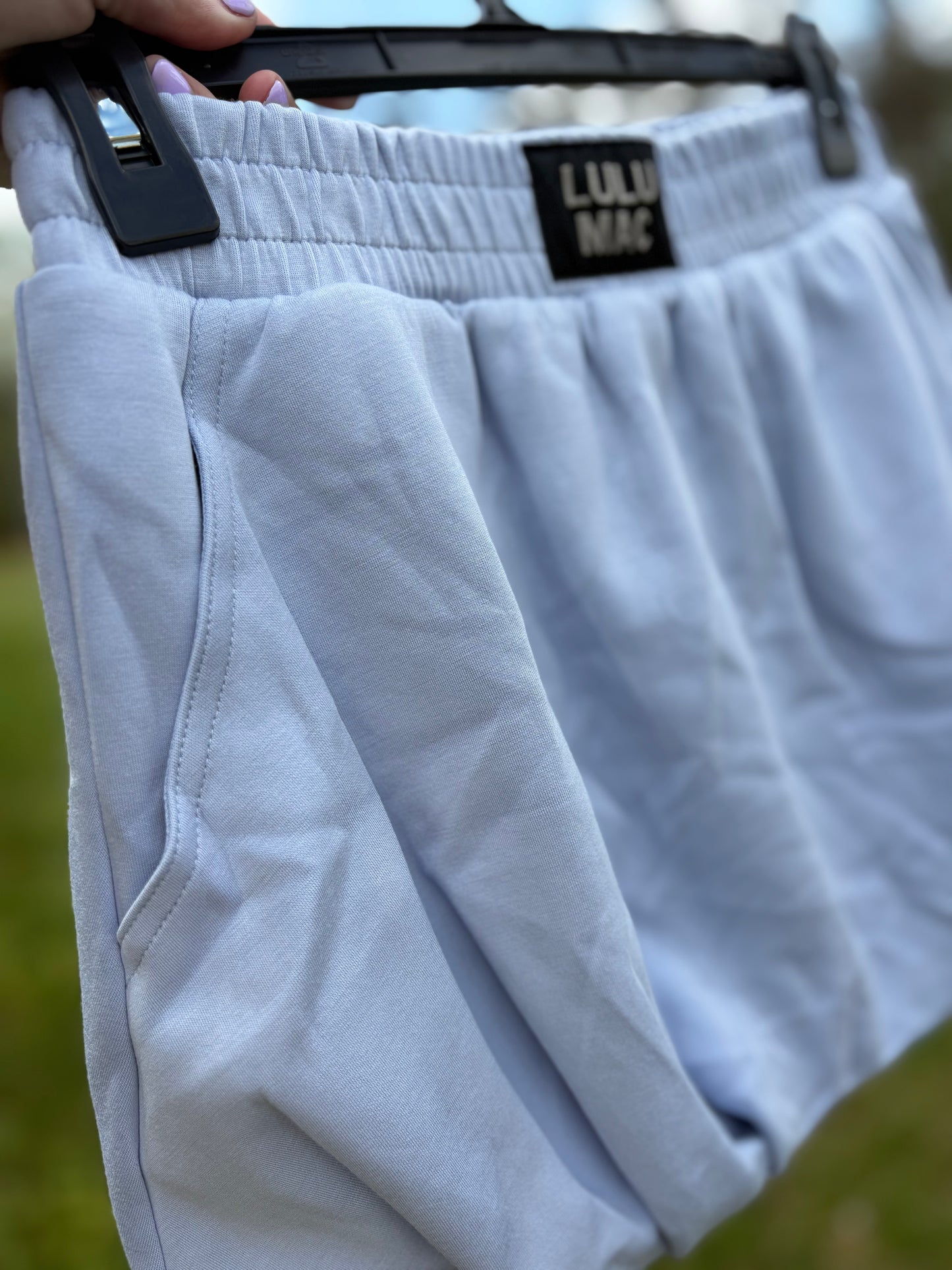 LULU MAC Light Blue Bubble Skirt w/ built in shorts