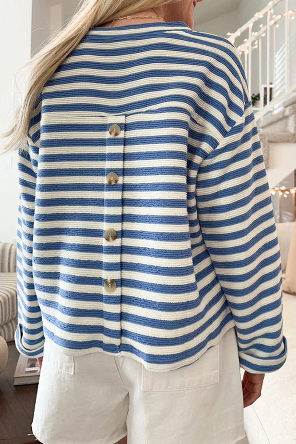 PRE-ORDER Sky Blue Stripe Top