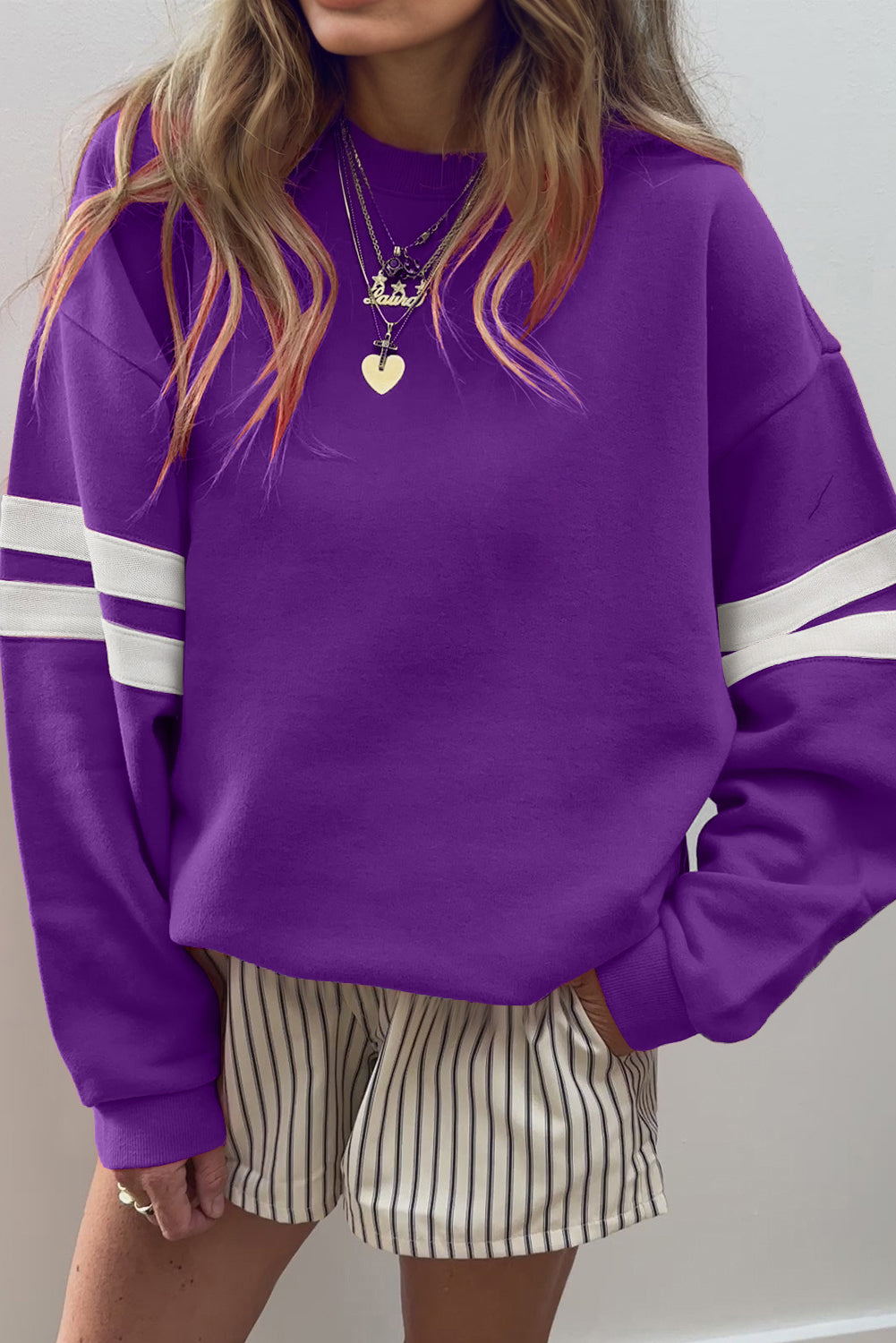 PRE-ORDER Varsity Vibes Purple Sweatshirt