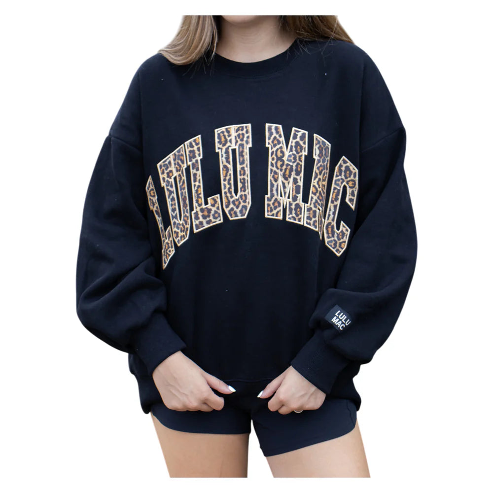 LULU MAC Black/Cheetah Sweatshirt