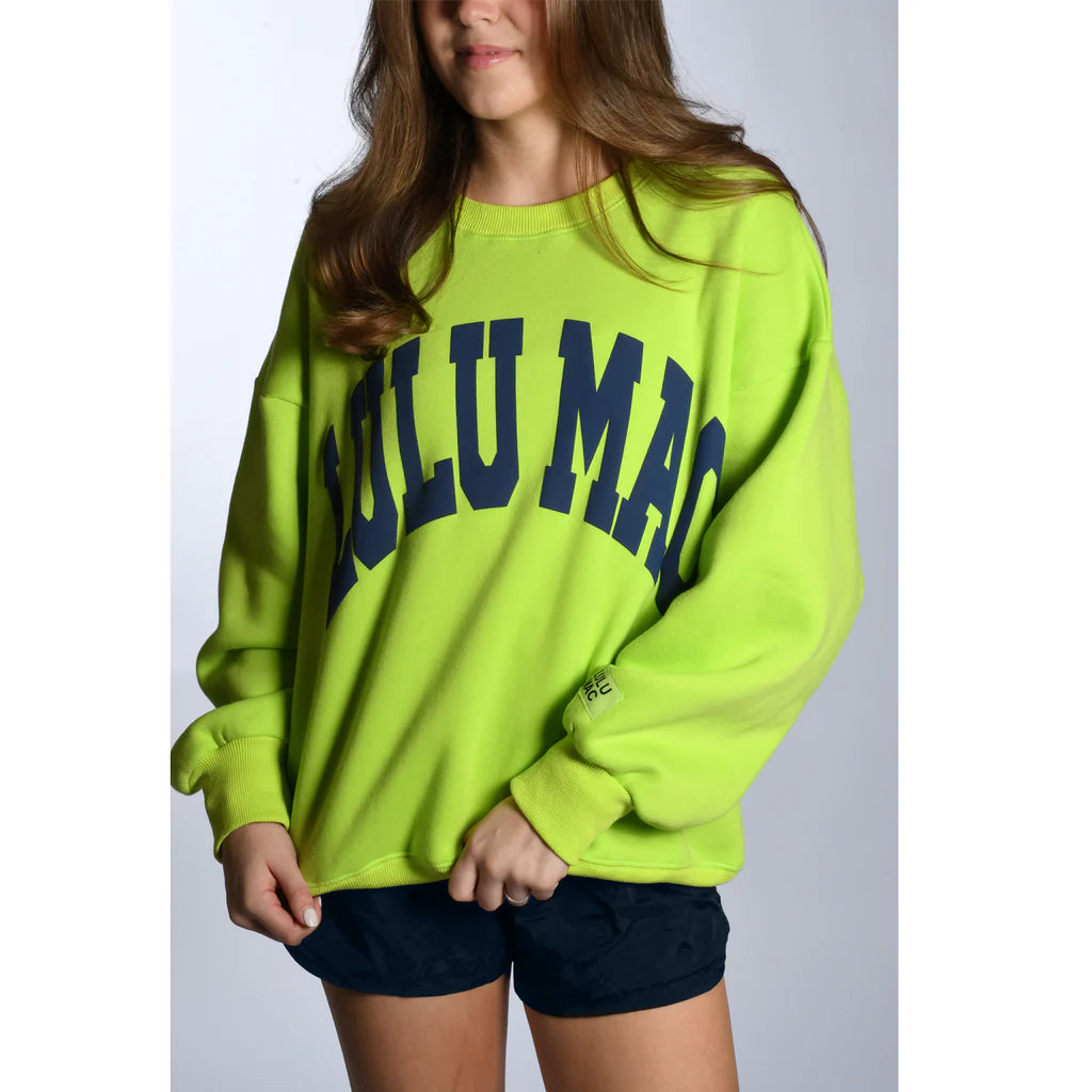 LULU MAC Chartruese/Deep Blue Sweatshirt