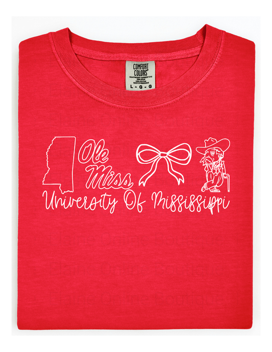 University of Mississippi (Ole Miss) Comfort Color Short Sleeve
