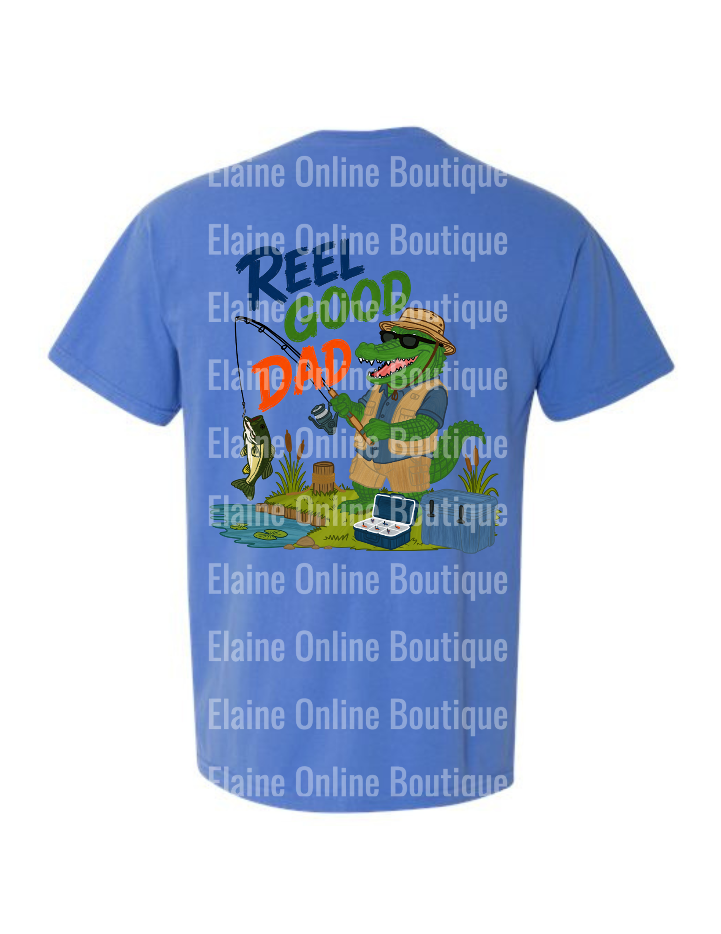 Reel Good Dad Comfort Color Pocket Short Sleeve