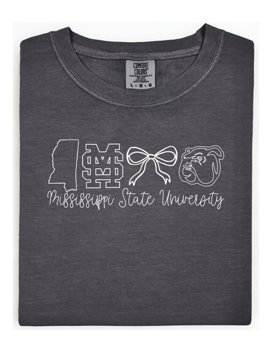 Mississippi State University Comfort Color Short Sleeve