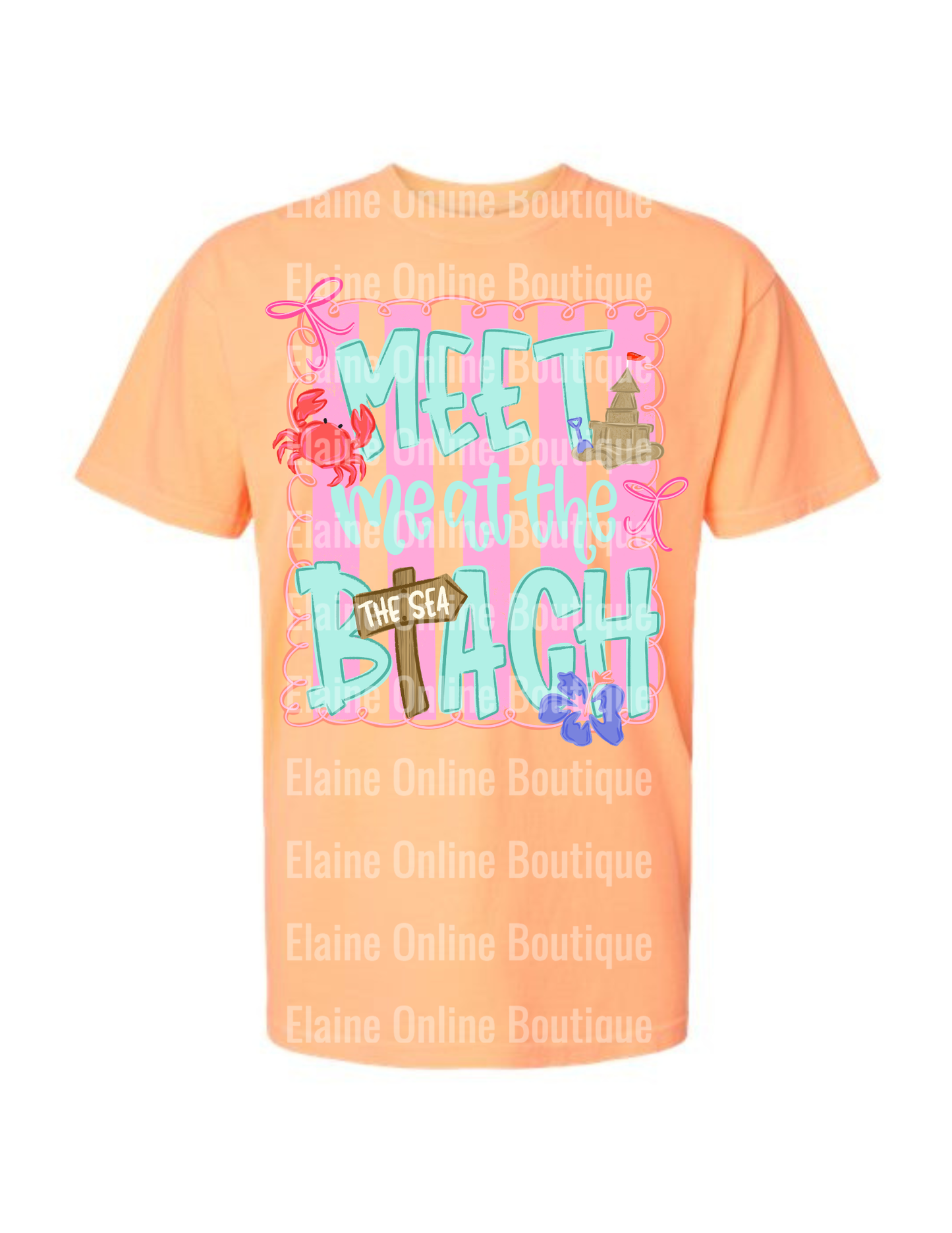 Meet Me At The Beach Comfort Color Short Sleeve