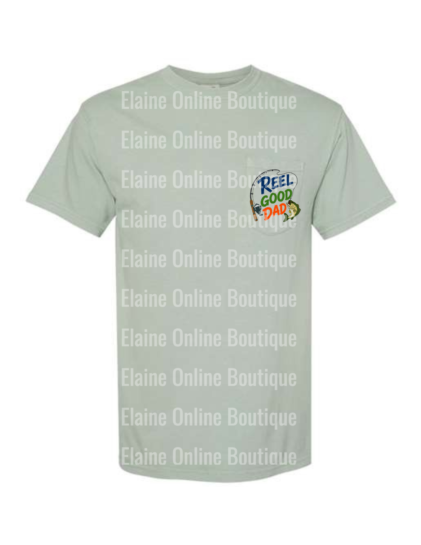 Reel Good Dad Comfort Color Pocket Short Sleeve