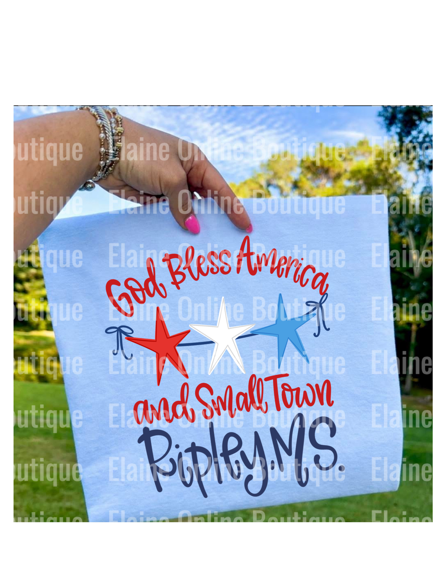 God Bless America and Small Town Comfort Color Short Sleeve