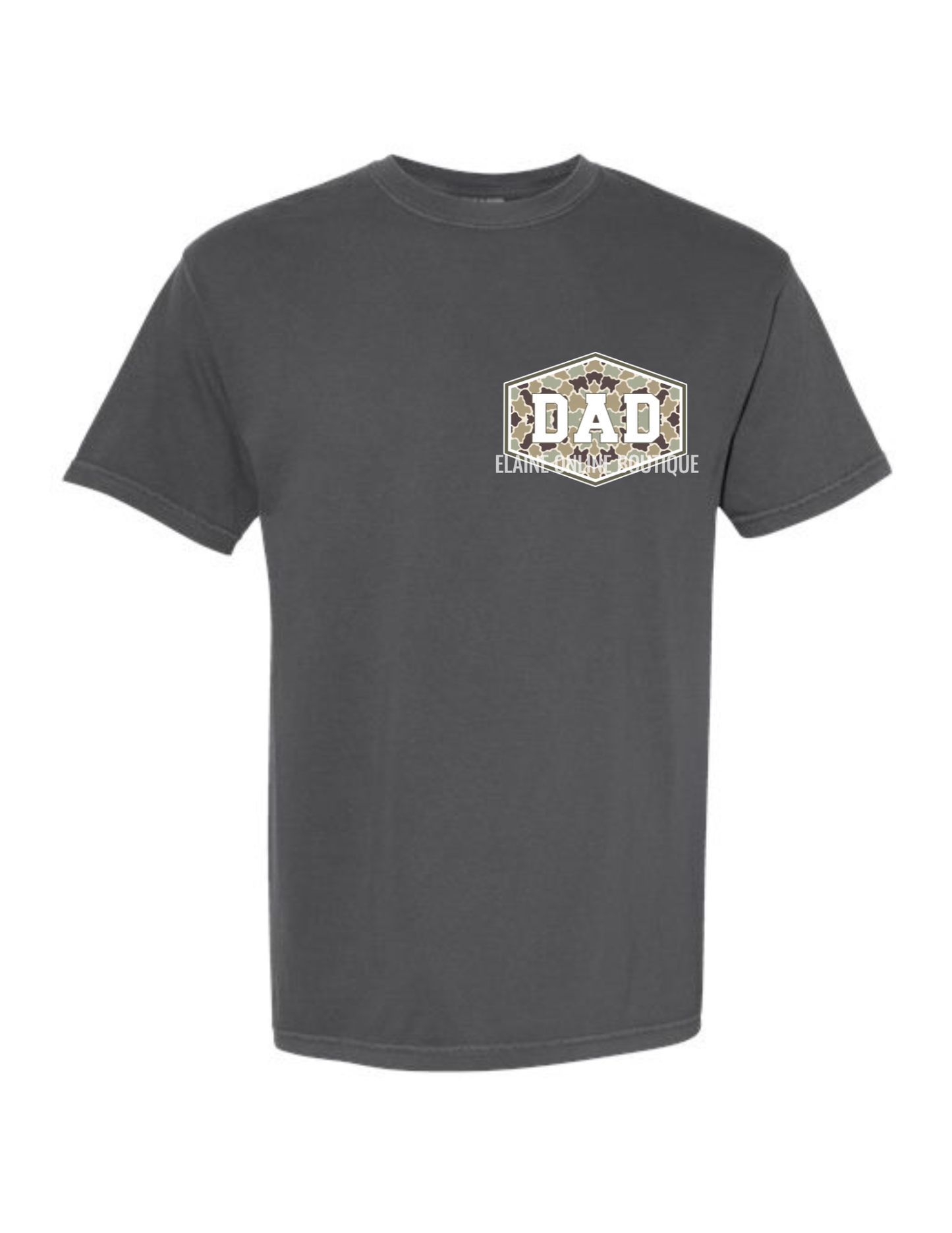 Father's Day Camo Comfort Color Short Sleeve (Pocket Design & Back Design)