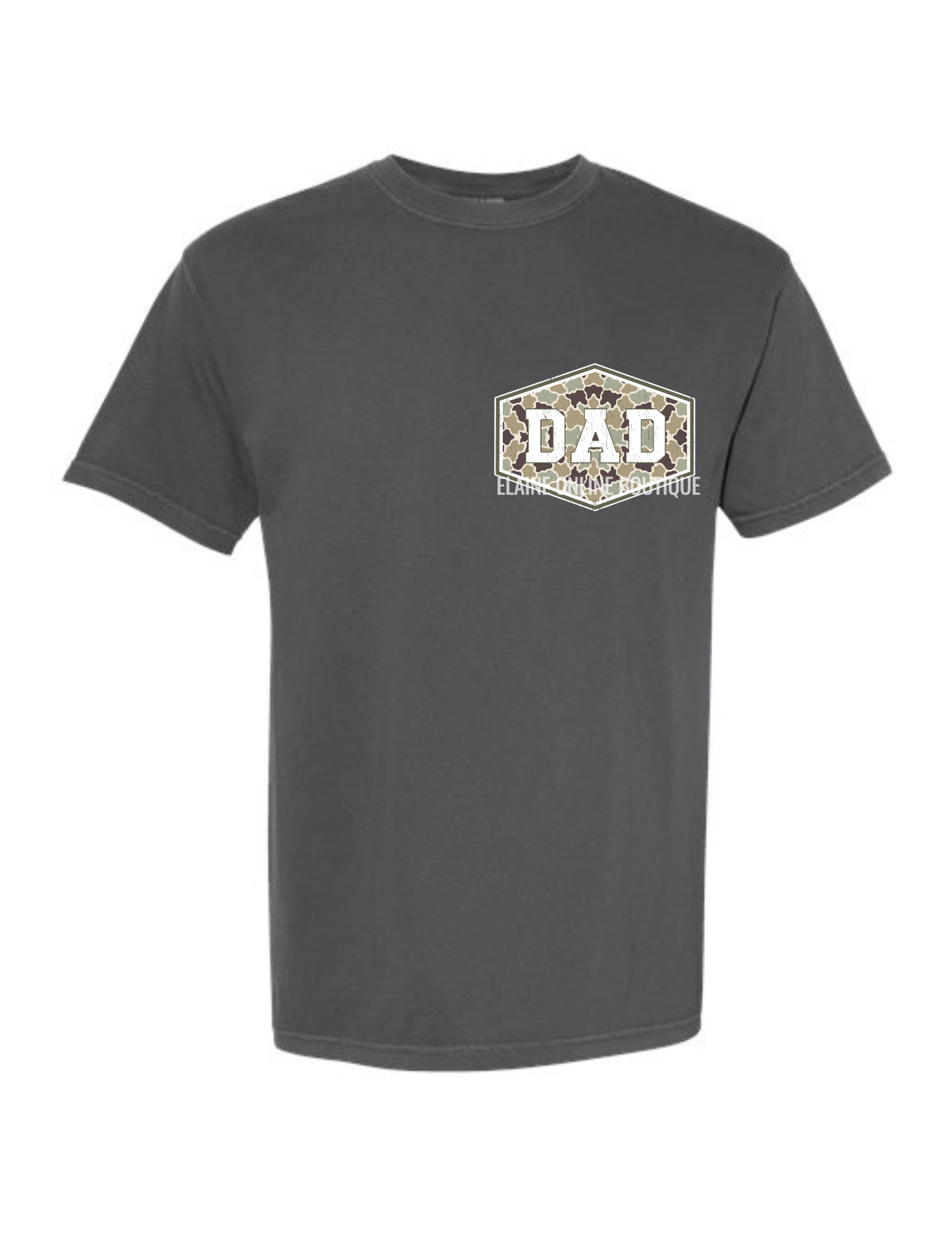 Father's Day Camo Comfort Color Short Sleeve (Pocket Design & Back Design)