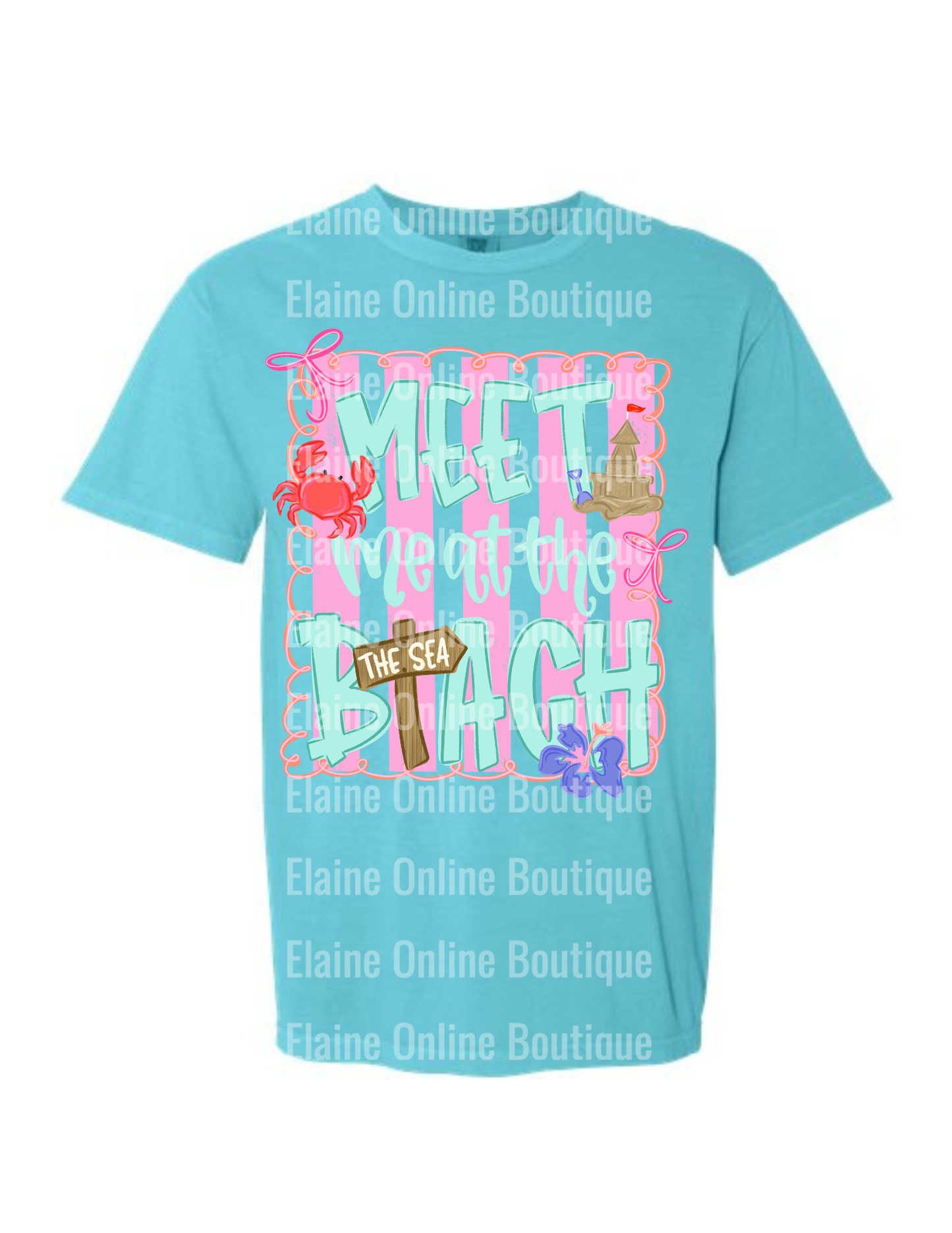 Meet Me At The Beach Comfort Color Short Sleeve