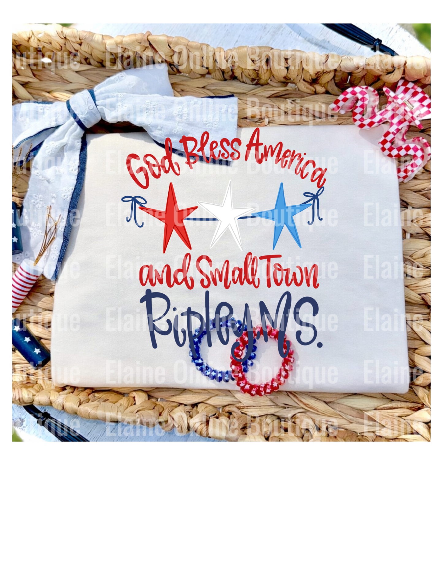God Bless America and Small Town Comfort Color Short Sleeve