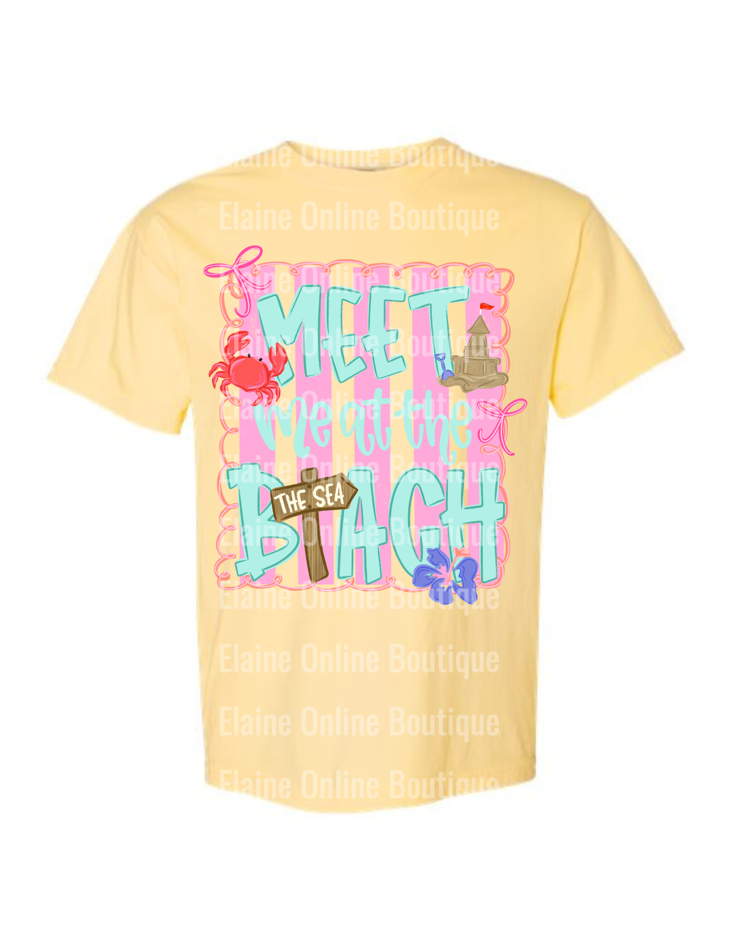 Meet Me At The Beach Comfort Color Short Sleeve