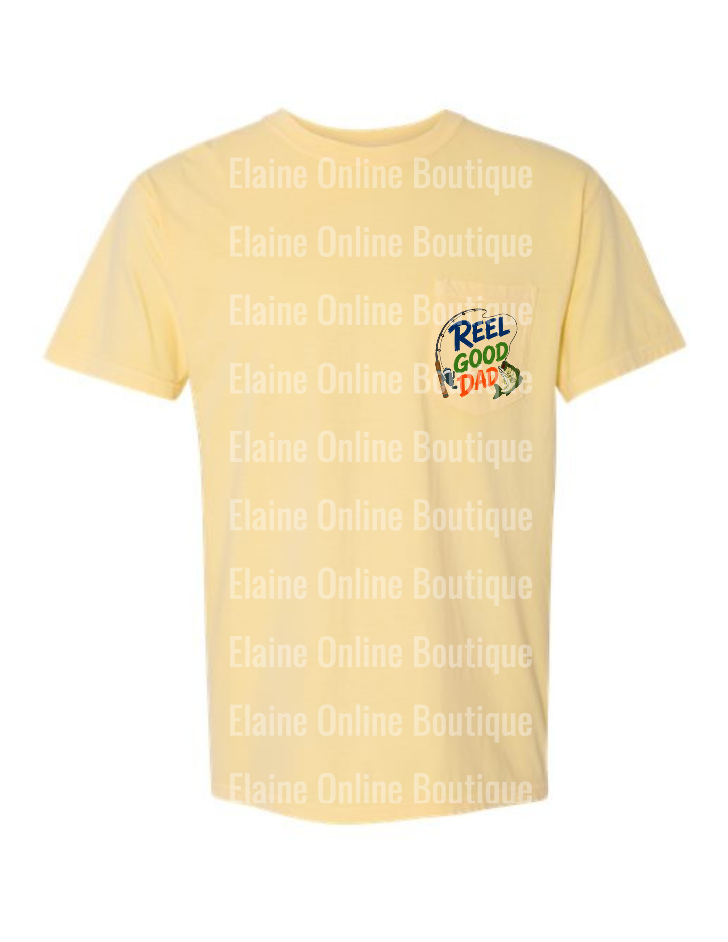 Reel Good Dad Comfort Color Pocket Short Sleeve