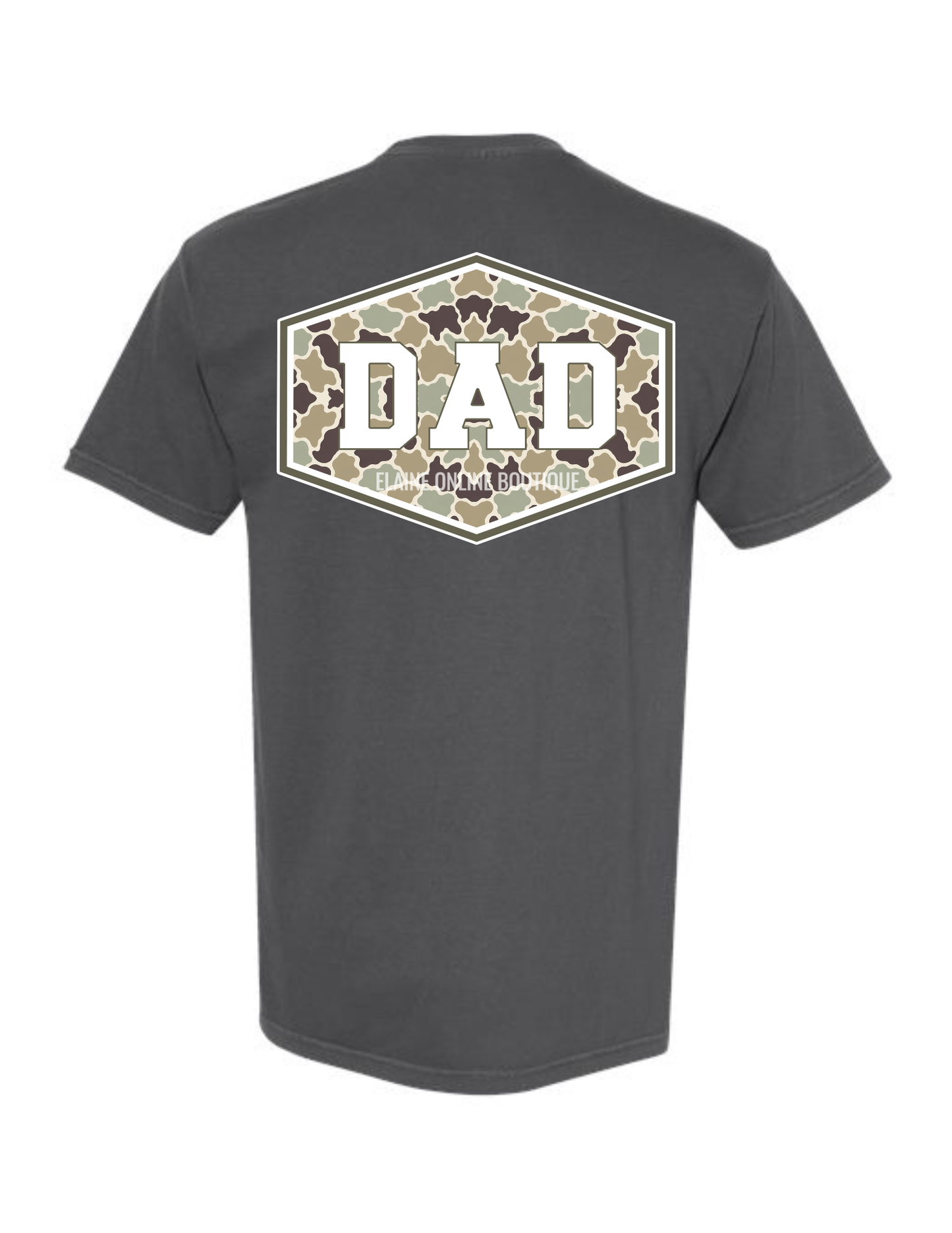 Father's Day Camo Comfort Color Short Sleeve (Pocket Design & Back Design)