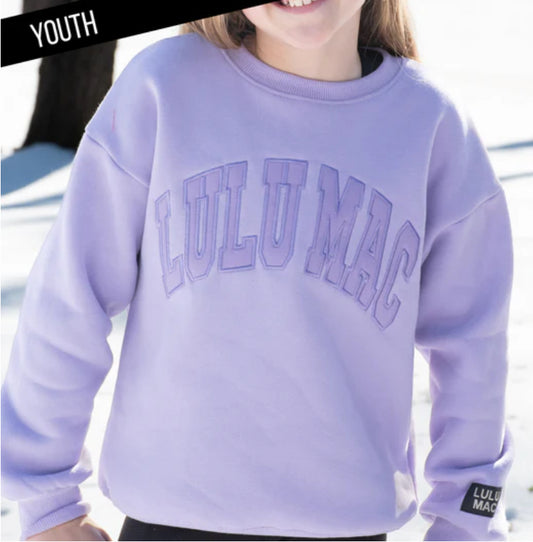 LULU MAC Youth Lavender Mono Sweatshirt