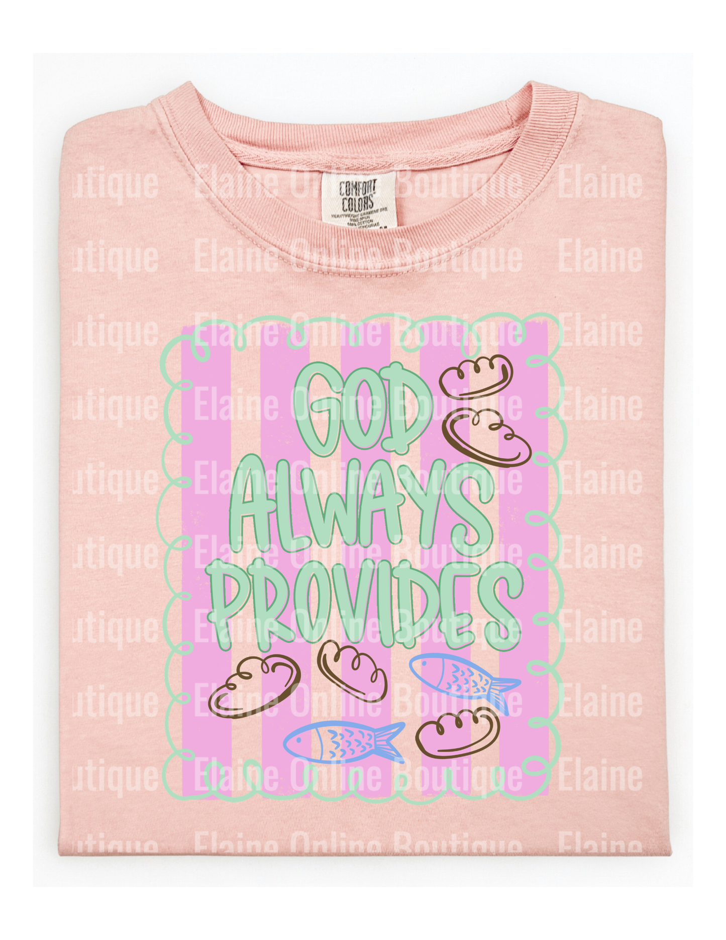 God Always Provides Comfort Color Short Sleeve