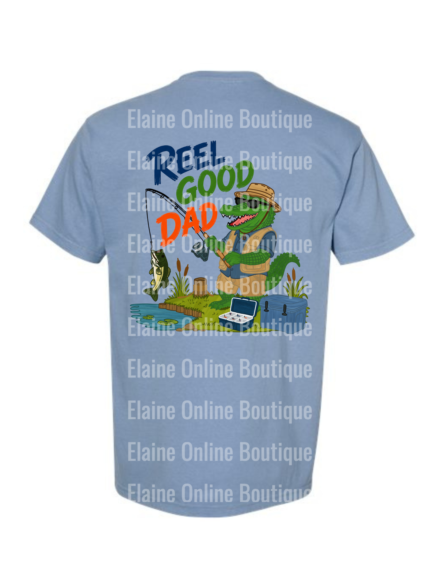 Reel Good Dad Comfort Color Pocket Short Sleeve