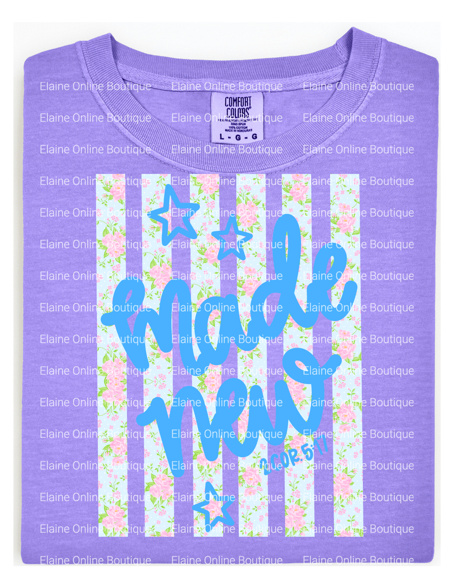 Made New Floral Comfort Color Short Sleeve