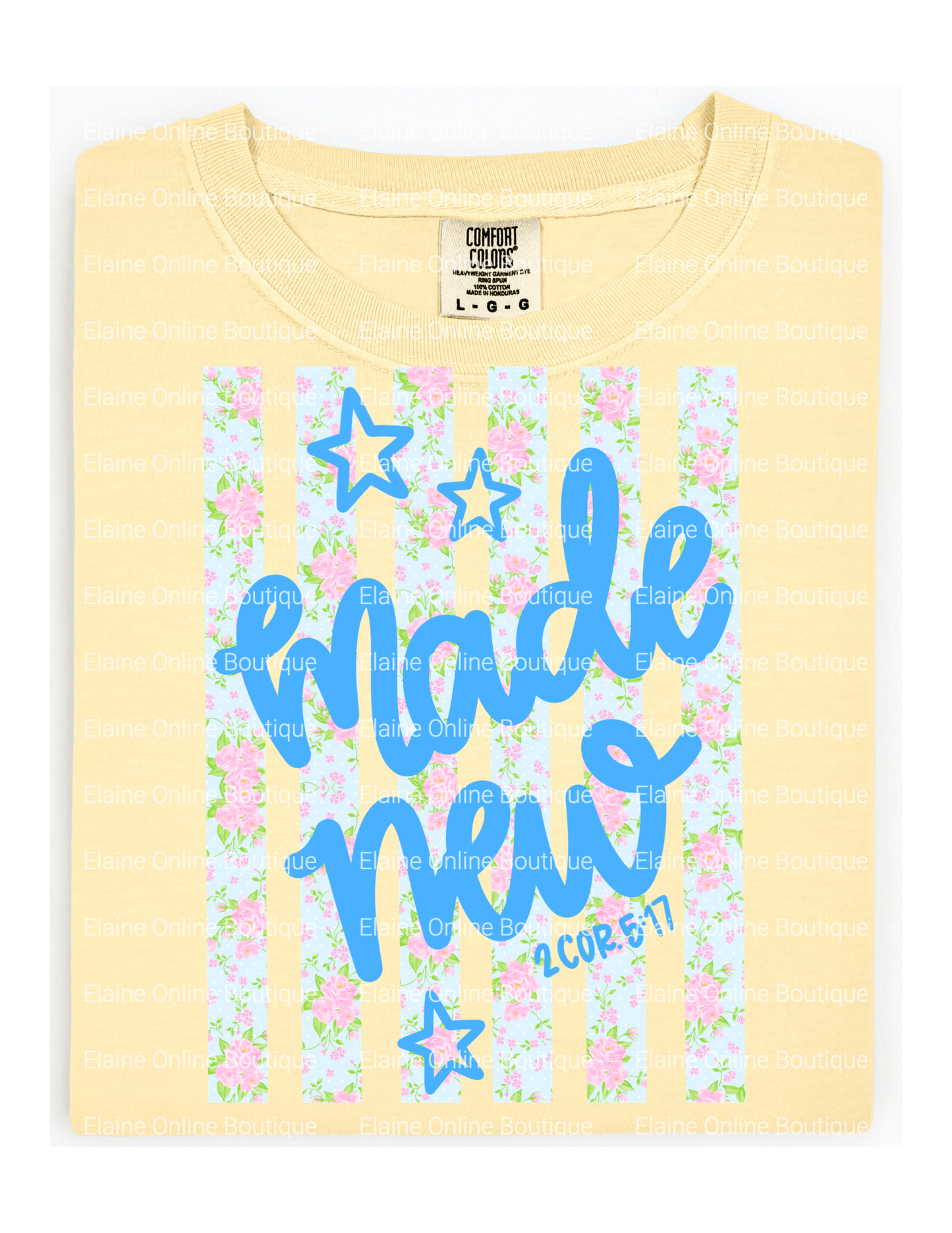 Made New Floral Comfort Color Short Sleeve