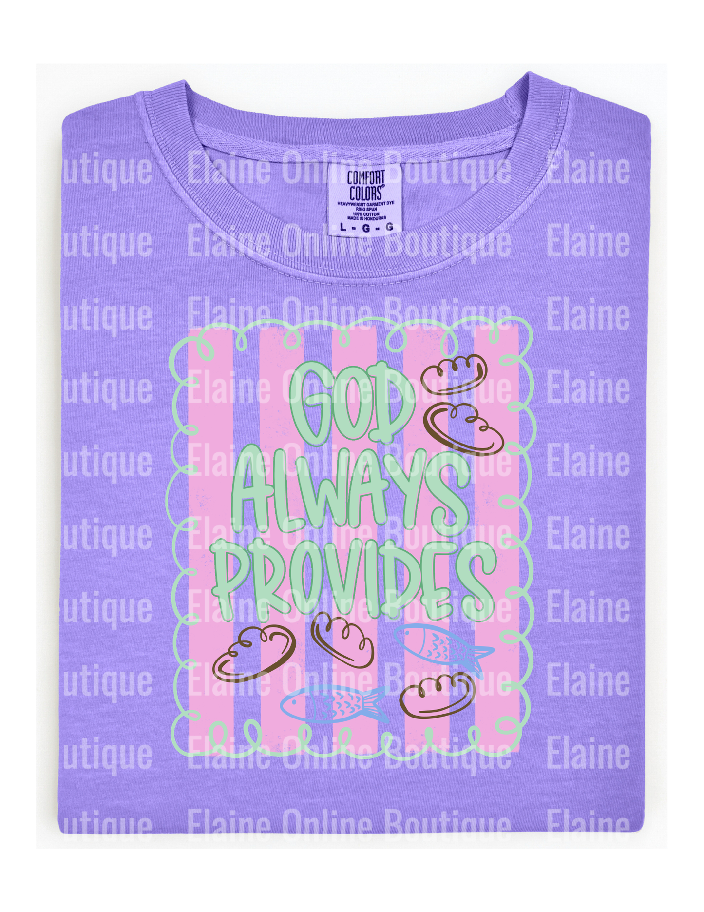 God Always Provides Comfort Color Short Sleeve