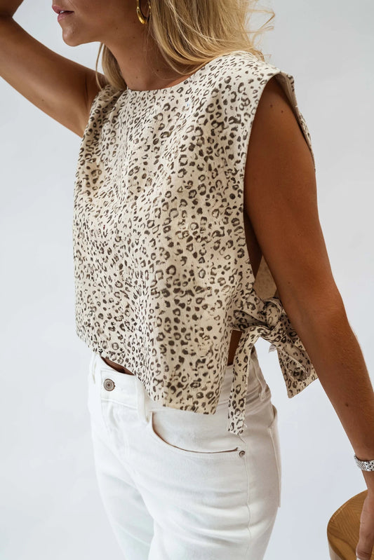 PRE-ORDER Apricot Leopard Vest