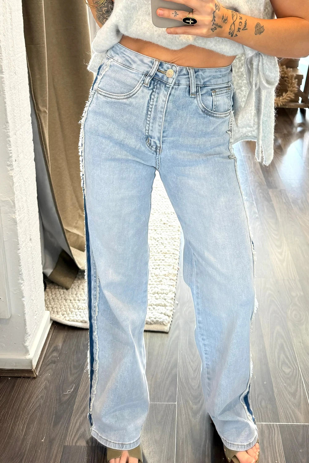 PRE-ORDER Beau Blue Frayed Jeans