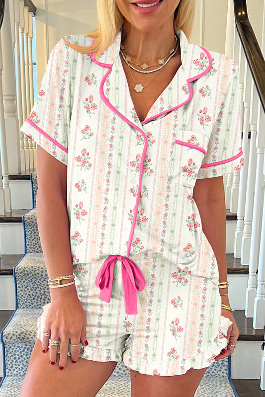 PRE-ORDER Beige Floral Pajamas Set