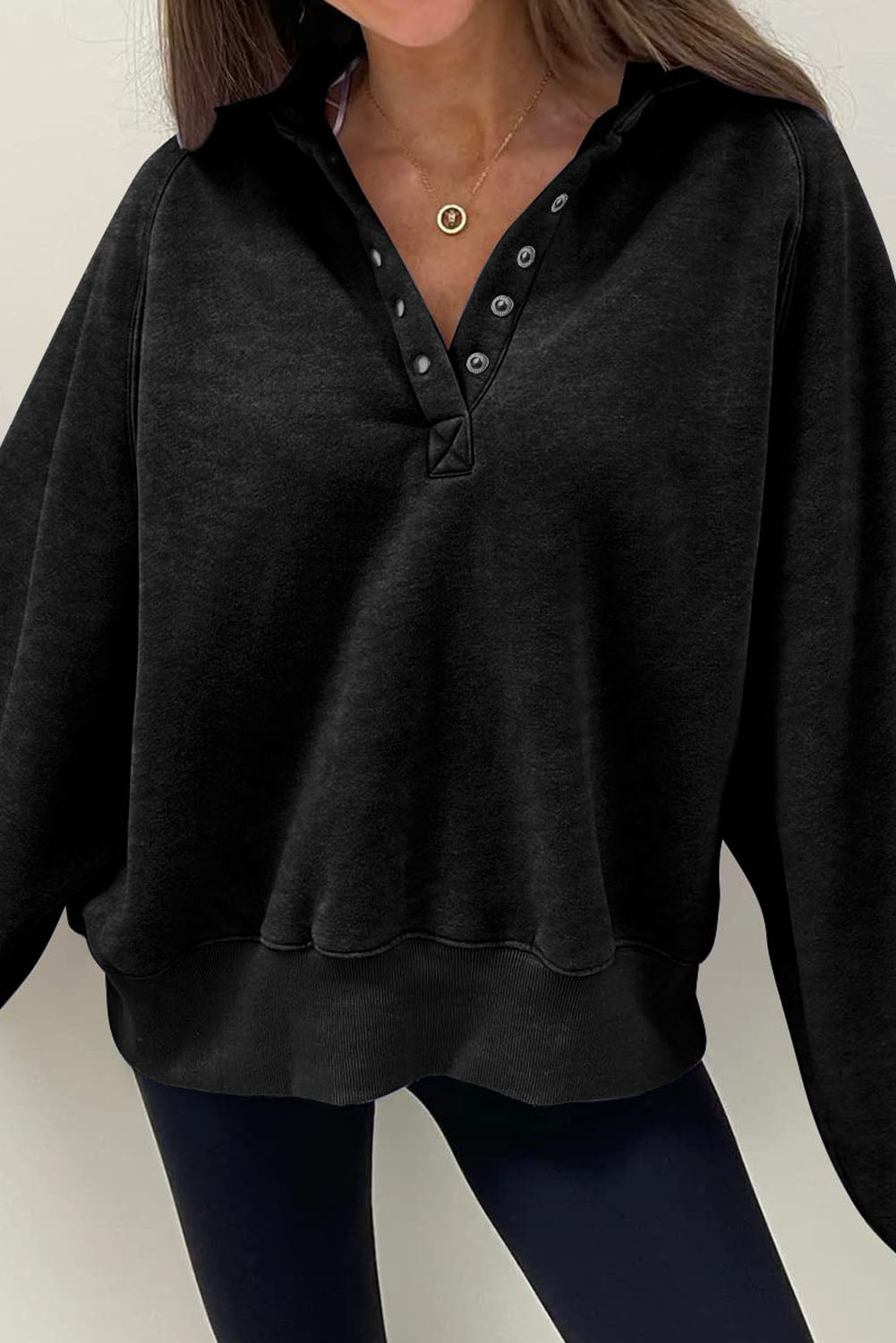 PRE-ORDER Blackout Button Up Pullover