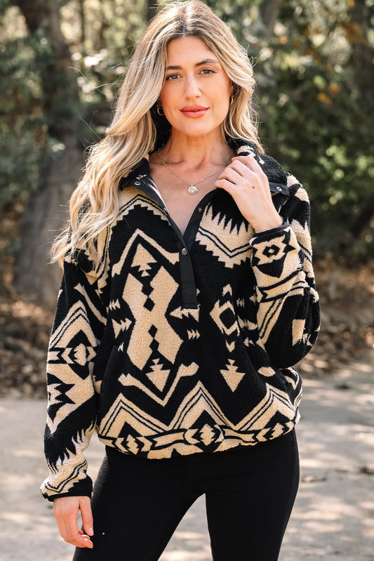 PRE-ORDER Black Western Aztec Sweatshirt