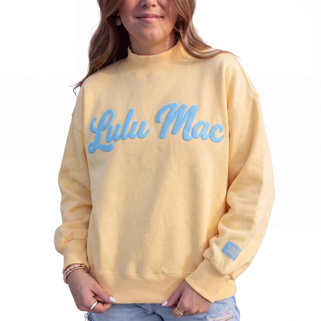 LULU MAC Script Butter/Light Blue
