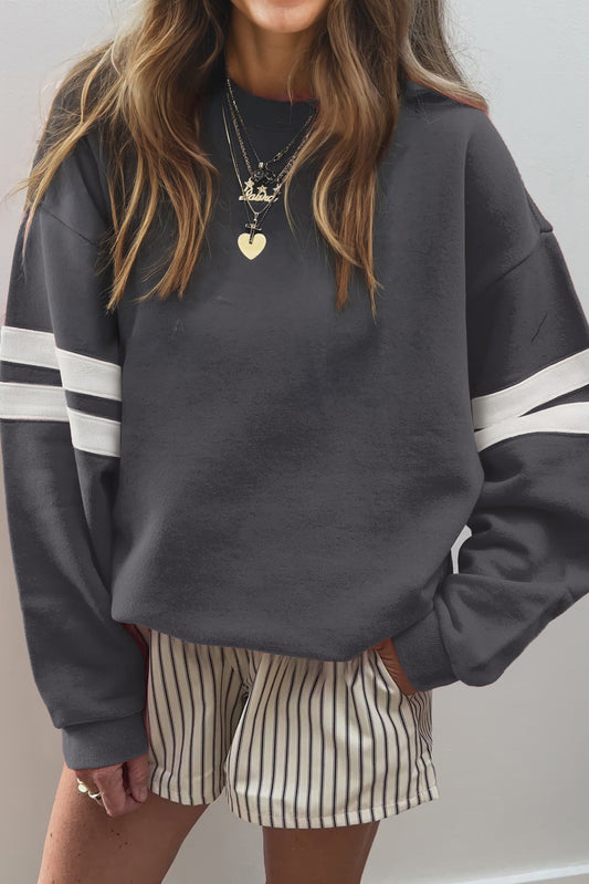 PRE-ORDER Varsity Vibes Gray Sweatshirt