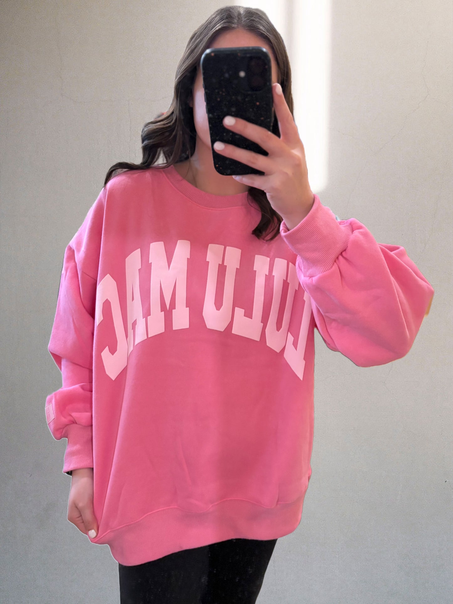 LULU MAC Pink/Light Pink Puff Sweatshirt