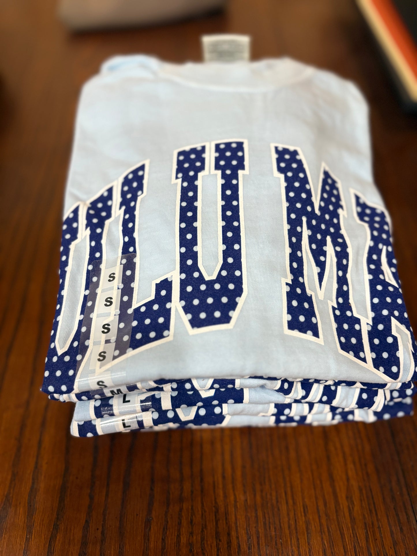 LULU MAC Navy Polka Dot Chambray CC Tee
