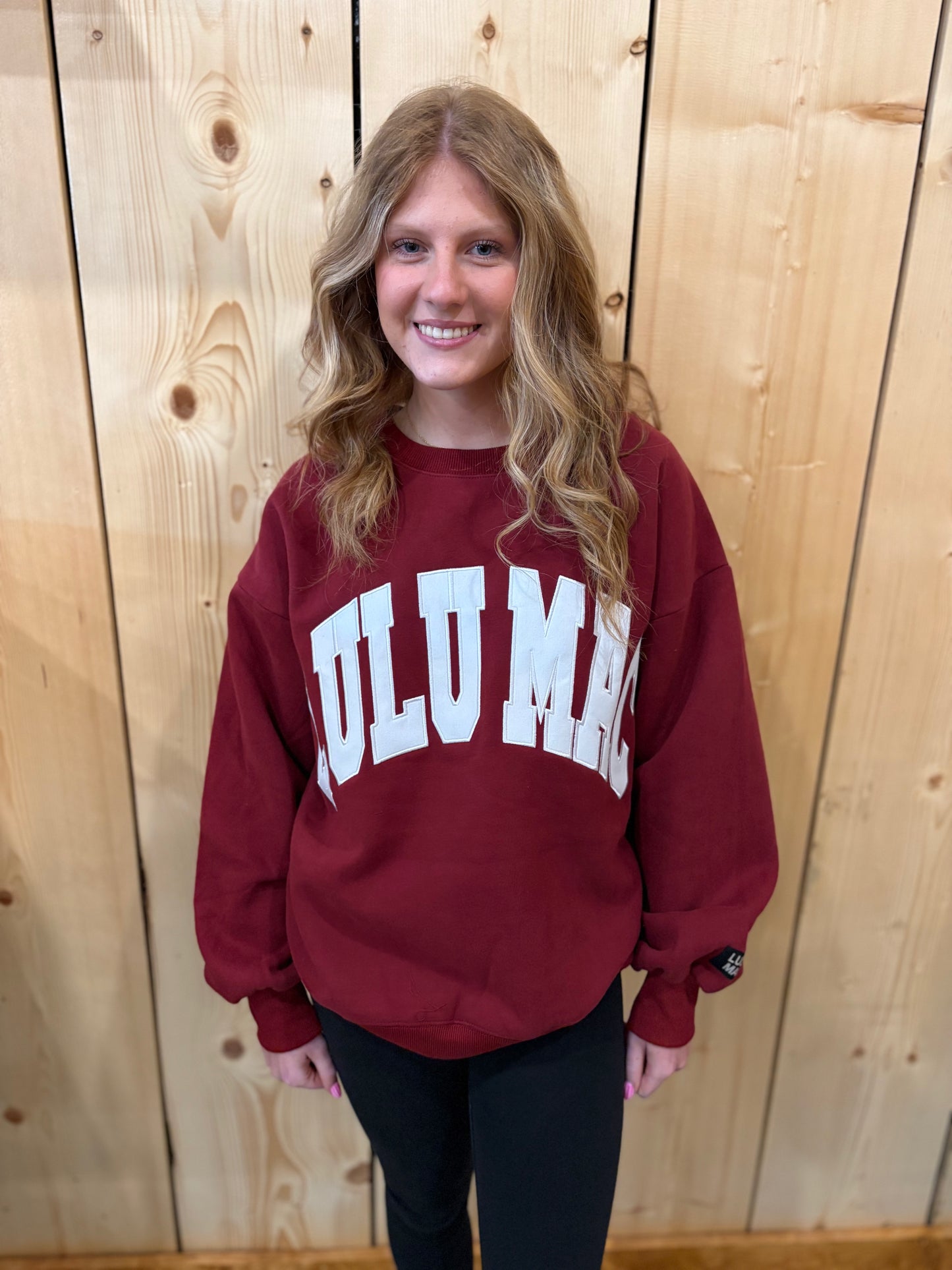 LULU MAC Maroon/White Sweatshirt