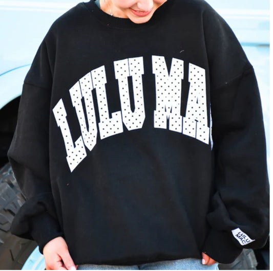 LULU MAC Black/White Polka Dot Sweatshirt