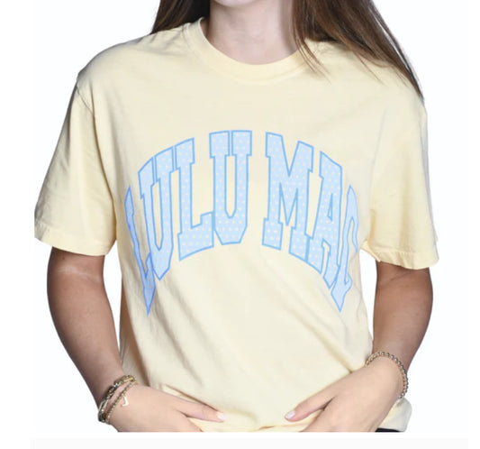 LULU MAC Light Blue Polka Dot Butter CC Tee
