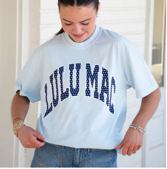 LULU MAC Navy Polka Dot Chambray CC Tee