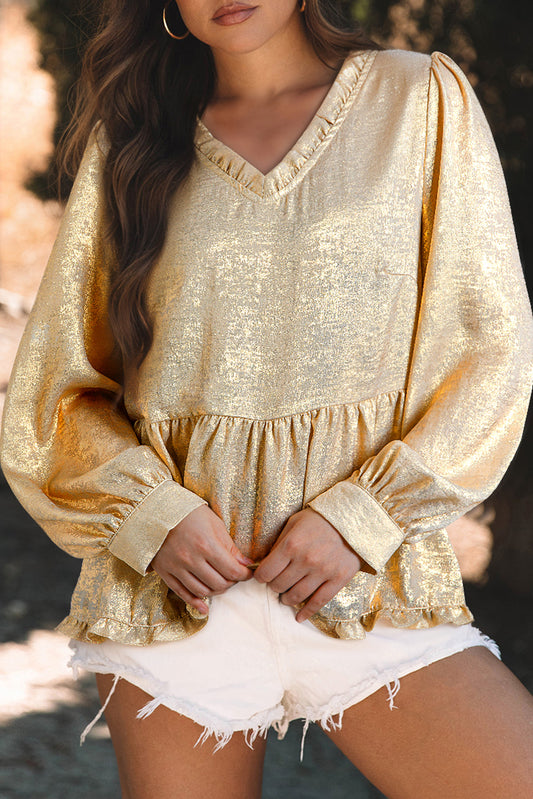 PRE-ORDER Gold Metallic Blouse