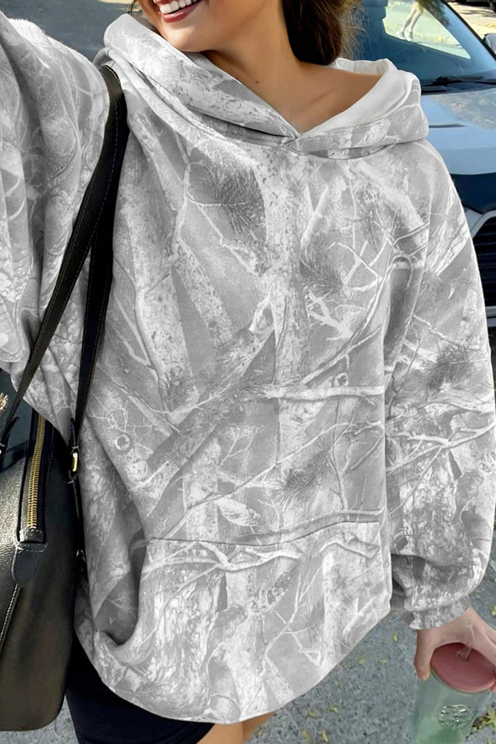 PRE-ORDER Gray Camouflage Woodland Hoodie