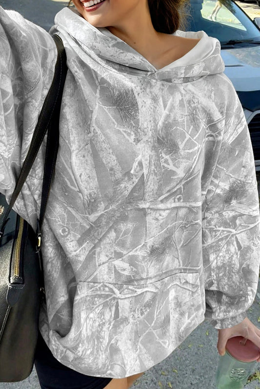 PRE-ORDER Gray Camouflage Woodland Hoodie