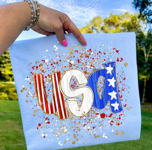 USA Stars & Stripes Comfort Color Short Sleeve