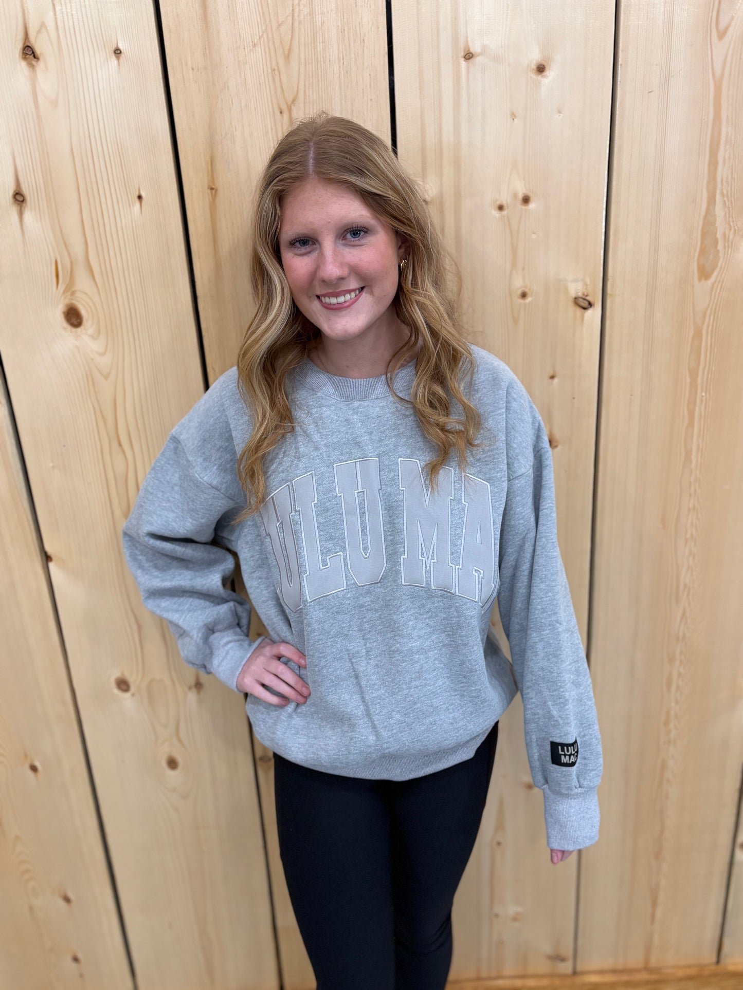 LULU MAC Mono Light Grey Sweatshirt